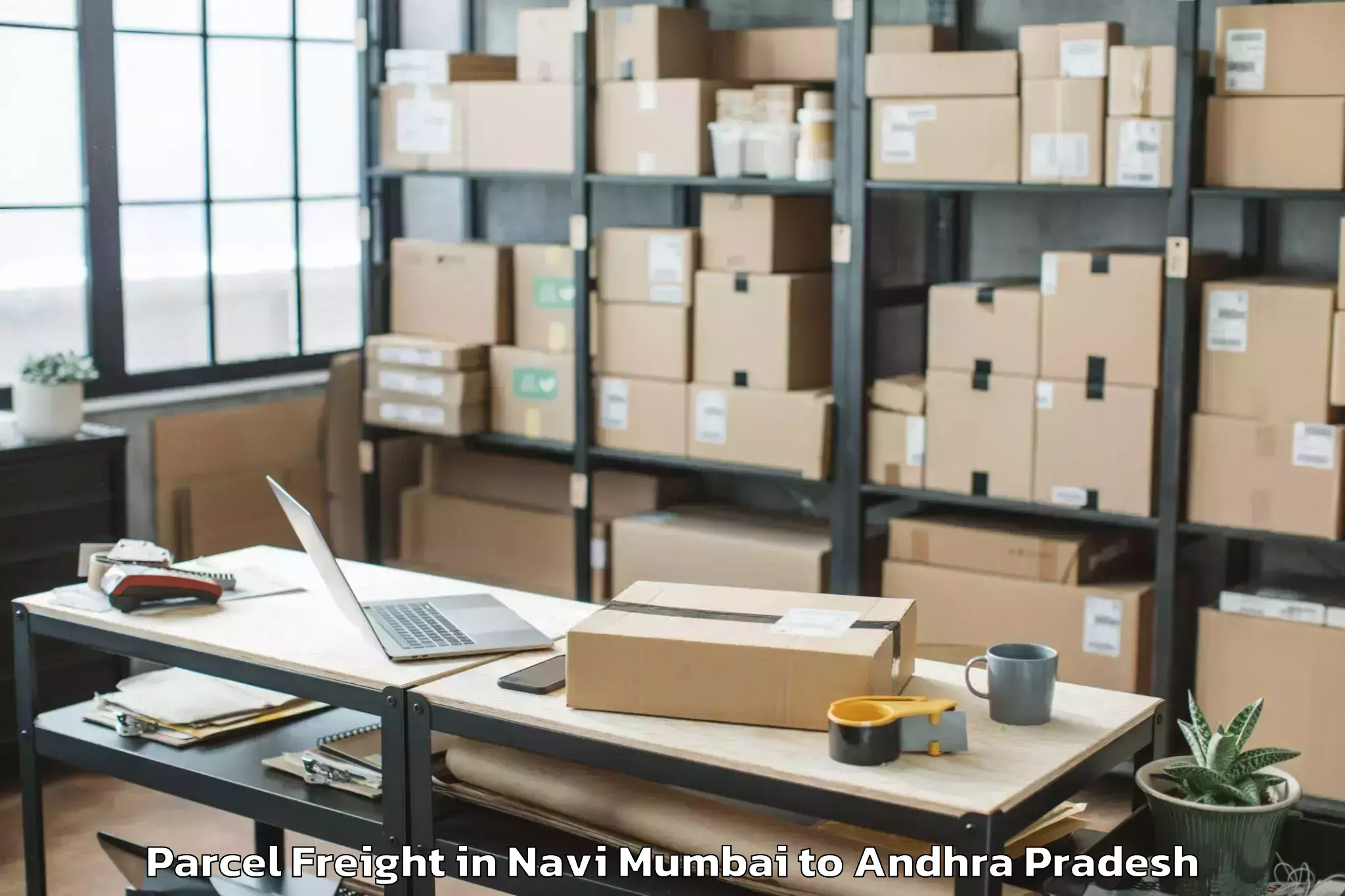 Affordable Navi Mumbai to Savalyapuram Kanamarlapudi Parcel Freight